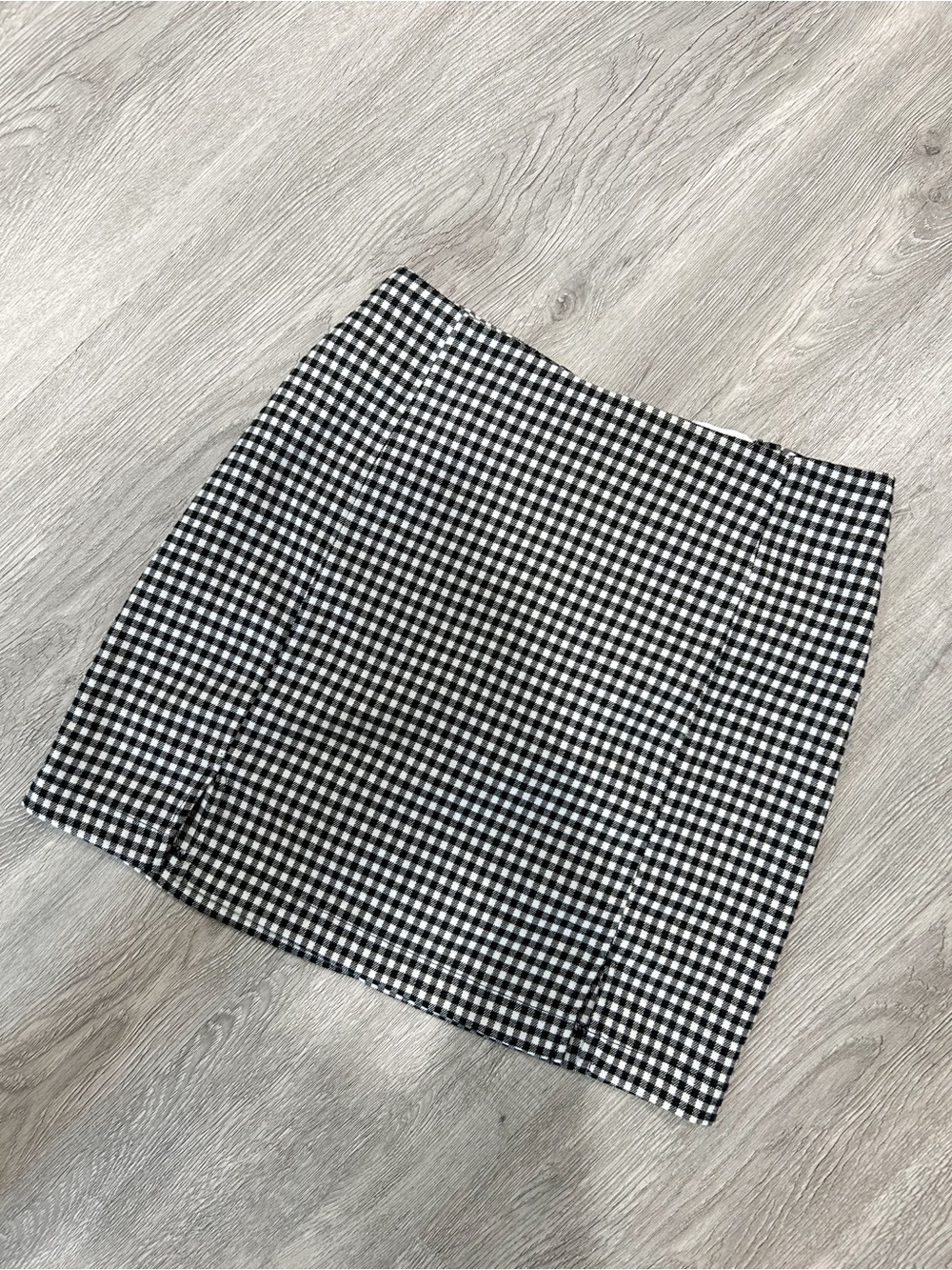 Eyeshadow Black and White Gingham Top